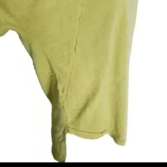 Soft Surroundings Womens Lime Green Waffle Knit Long Sleeve Tee M - Picture 8 of 15